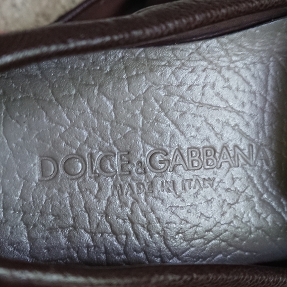 Dolce & Gabbana Brown Leather Driving Horsebit Slip On Loafers size 8 - Picture 15 of 16